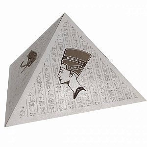 Pirâmide Quéops Branca em MDF 23cm