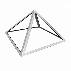 Pirâmide Quéops Vazada em MDF 23cm - Branca