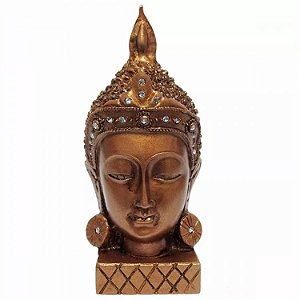 Estátua Cabeça Buda em Resina 13cm