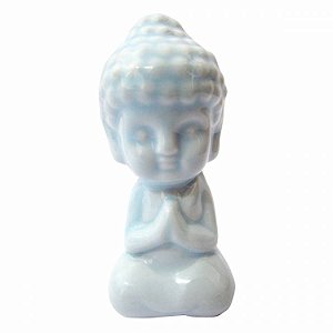 Buda Enfeite Decorativo em Cerâmica 8cm - Azul