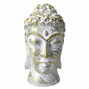 Estátua Cabeça de Buda 8cm - Branco