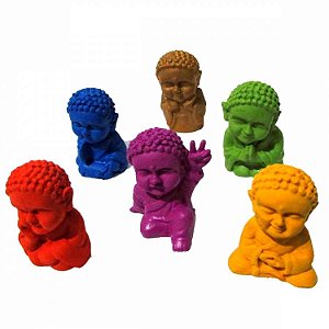 Kit com 6 Mini Budas Vibrações - Coloridos