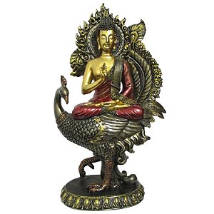 Estátua Buda Tibetano com Fenix G 39cm