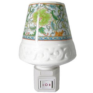 Aromatizador Elétrico e Luminária em Porcelana 110v - Floral