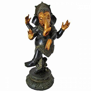 Ganesha na Base Dançando 32cm