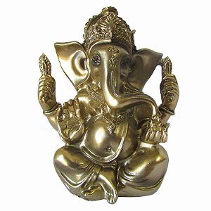 Ganesha da Fortuna 11cm - Dourado