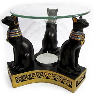 Aromatizador Recho Egípcio 12cm - Gato Bastet