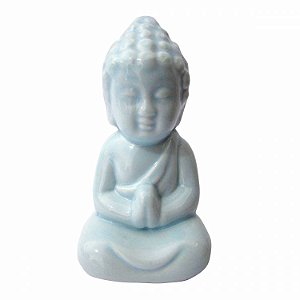 Buda Enfeite Decorativo em Cerâmica 10cm - Azul