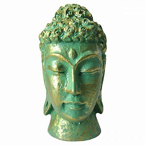 Estátua Cabeça de Buda 8cm - Verde