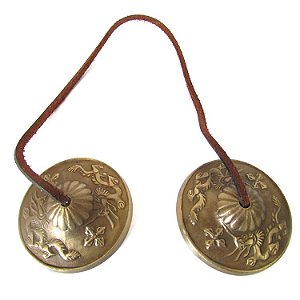 Manjira Tibetana Címbalo em Bronze 6cm - Dragão