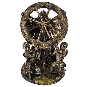 Deusa Arianrhod Guardiã da Roda de Prata 28cm - Ouro Velho