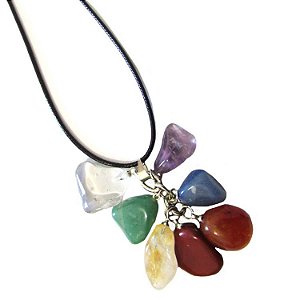 Colar Penduricalho de Pedras dos 7 Chakras