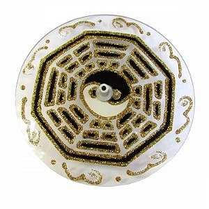 Incensário Mandala de Vidro 10cm - Yin Yang