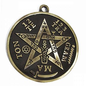Pantáculo Tetragrammaton 10cm - Ouro Velho