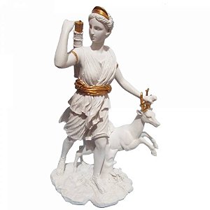 Deusa Ártemis ou Diana 28cm - Branco