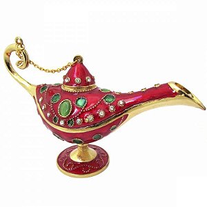 Lâmpada Mágica Aladdin Vintage 10cm - Vermelho