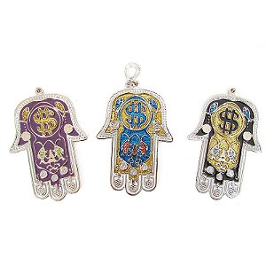 Mão Hamsa do Dinheiro 9cm - Cores Sortidas