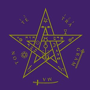 Toalha Tetragrammaton em Veludo Premium 70cm - Roxa