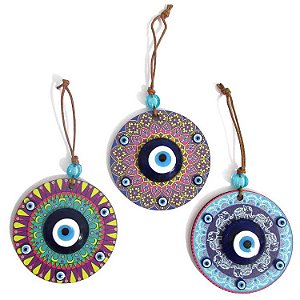 Móbile Mandala com Olho Grego 15cm - Sortidos