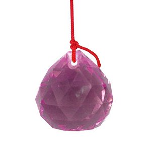 Bola de Cristal Multifacetada Chinesa da Cura e Harmonização 20mm - Rosa