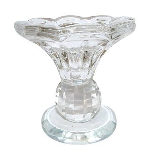 Castiçal em Cristal de Vidro 7cm - Importado