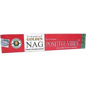 Incenso Golden Nag Agarbathi de Massala - Positive Vibes: Boas Vibrações