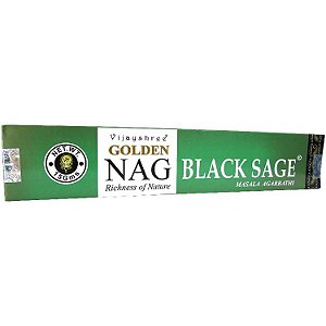 Incenso Golden Nag Agarbathi de Massala - Black Sage