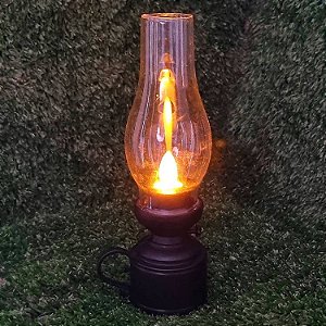 Castiçal Lâmpada de LED Retrô Decorativo 19cm - Cores Sortidas