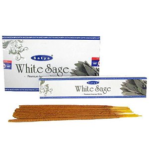 Incenso de Massala Satya Nag Champa Premium - White Sage