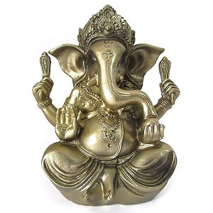 Deus Ganesha Dourado 16cm