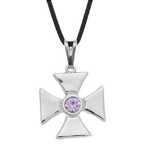 Colar Gargantilha Cruz Saint Germain 23mm - Prateado