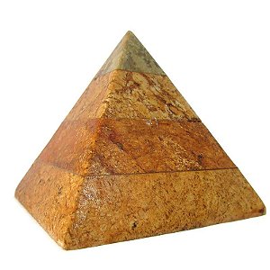 Pirâmide em Pedra Sabão G 9cm - Cores Sortidas