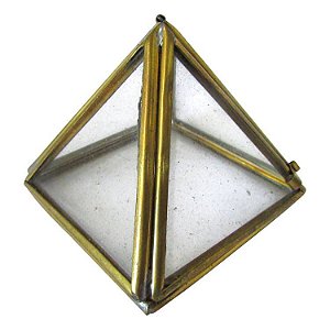 Pirâmide de Metal e Vidro P 5cm