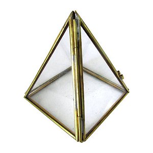 Pirâmide de Metal e Vidro M 8,5cm
