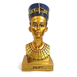 Busto Rainha Nefertiti em Resina M 20cm