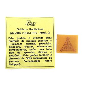Mini Gráfico André Philippe, em Fenolite com Cobre 002 - 3cm