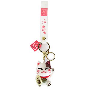 Chaveiro Gato Manekineko da Sorte e Riqueza 10cm