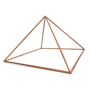 Pirâmide de Cobre Vazada 20cm - Tubo Fino 3mm Solda Reforçada