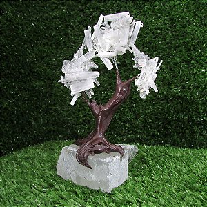 Árvore de Cristal Selenita P 12cm - Alta Frequência e Limpeza