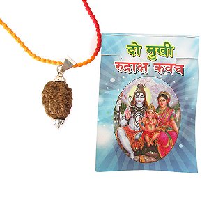 Pingente de Rudraksha com Cordão - Família Ganesha