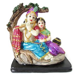 Deuses Krishna e Radha Casal Divino 13cm