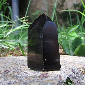 Ponta de Cristal Natural Obsidiana - Proteção Energética
