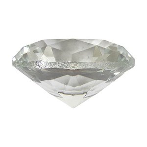 Diamante em Cristal de Vidro 6cm - Transparente: Energização e Proteção