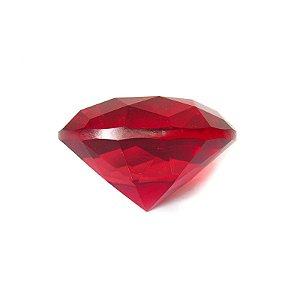 Diamante em Cristal de Vidro 4cm - Vermelho: Amor