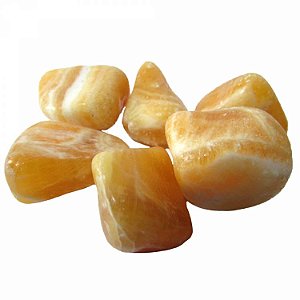 Cristais e Pedras Roladas (Pacote com 250g) - Calcita Amarela