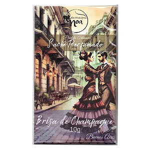 Sachê Perfumado Brisa de Champagne Noa 10g - Aromatizador para Casa, Carros e Bolsas