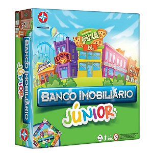 Jogo Banco Imobiliario Junior Educativo Interativo Tabuleiro Raciocínio Lógico Entretenimento Infantil