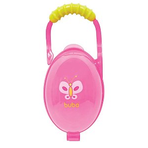 Porta Chupeta com ALÇA Rosa Buba Portatil Bebe Criança
