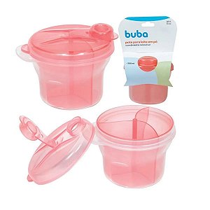 Pote Dosador de Leite em PÓ Rosa Buba