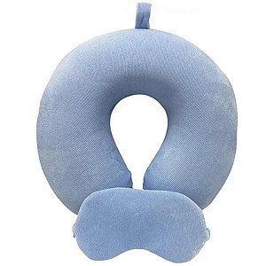 Almofada Pescoço Travesseiro Encosto Cabeça Carro KIT Viagem